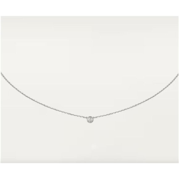 CARTIER D'AMOUR PENDANT DIAMOND NECKLACE MINI MODEL WHITE GOLD - Picture 1 of 11